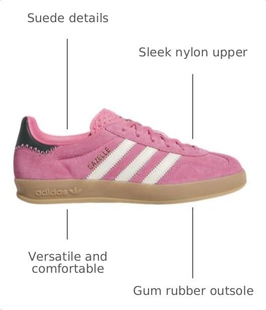 Image of adidas Gazelle Indoor Womens Sneaker (Rose Tone Green, JI2014, 7)