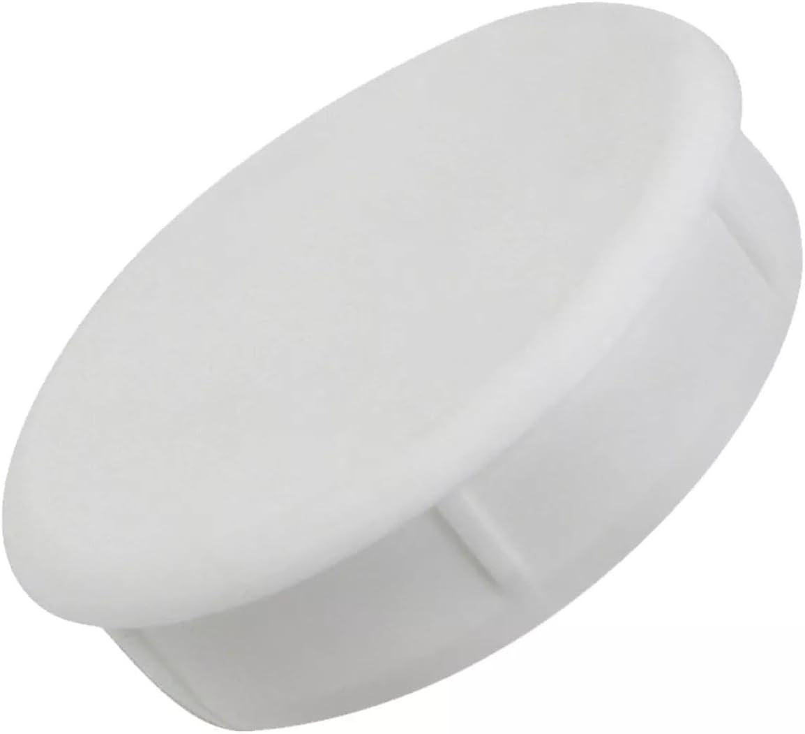 for 25 Pack Rok Hardware 35mm (1-3/8 Plastic Cabinet Door Wall Hole Plug, White