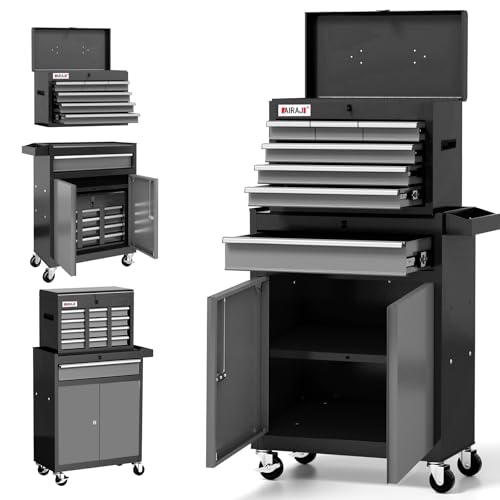 7-Drawer Rolling Tool Chest with Wheels Black