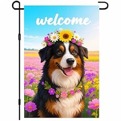 Welcome Floral Bernese Mountain Dog