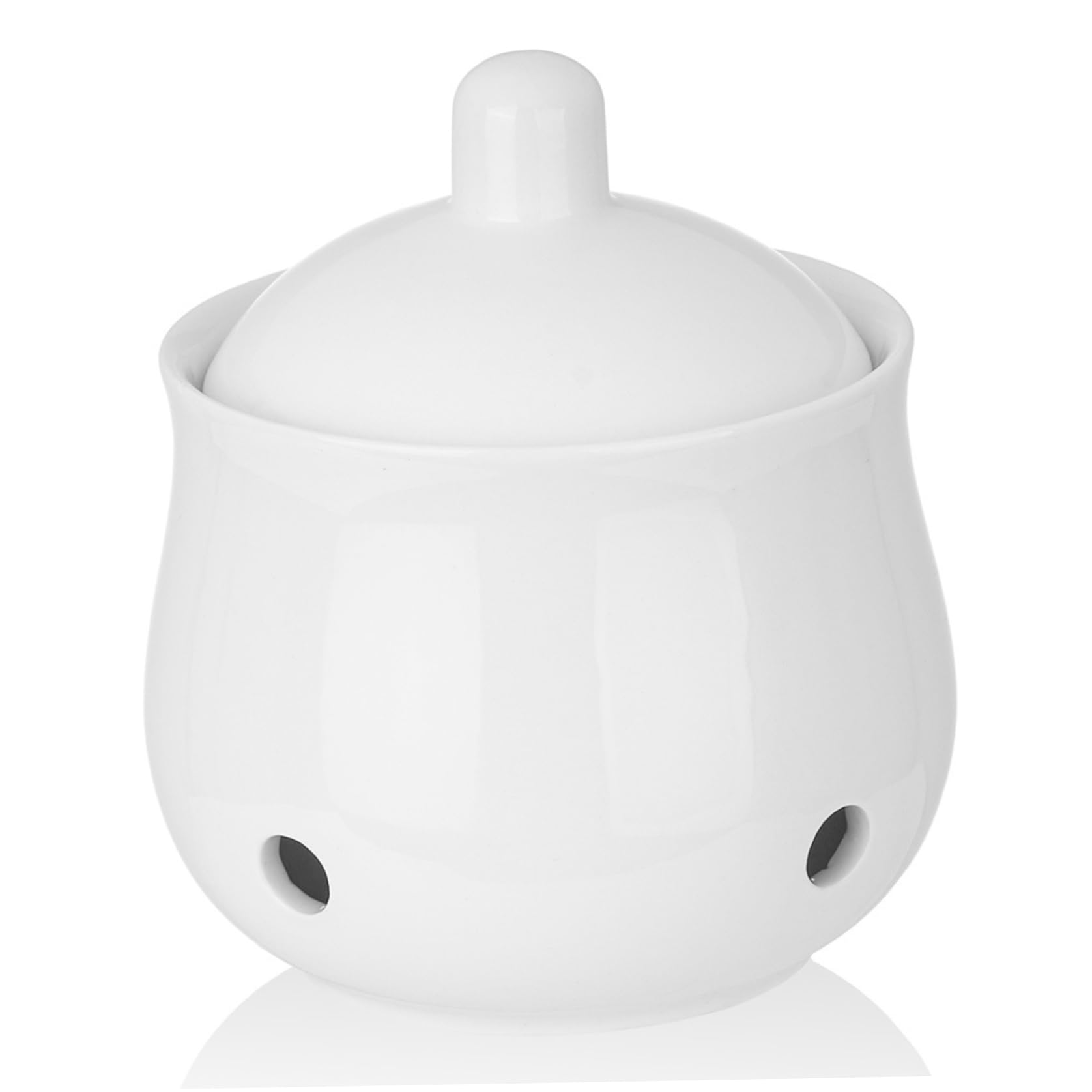 Vistnale Garlic Keeper for Counter|Garlic Keeper for Counter Ceramic Holder with Lid Breathable Holes Storage Container for Kitchen Countertop