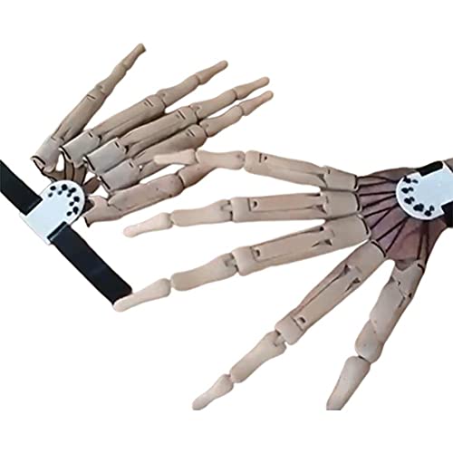 BSTCAR Lot de 2 longs griffes pour Halloween - Gants avec articulation flexible - Squelette main os - Accessoires de cosplay - Convient à la plupart des gens Cover
