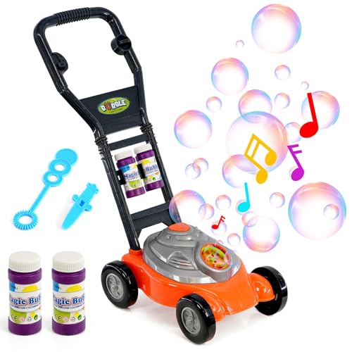 Magic Toy Shop Red Bubble Mower with Solution