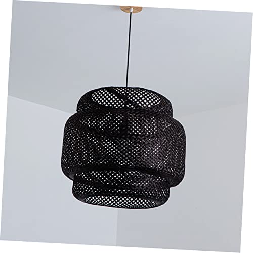Happyyami Abajur Tons De Lâmpada Preta Decoração Vintage Luzes Pendentes Pretas Luminária De Teto Vi