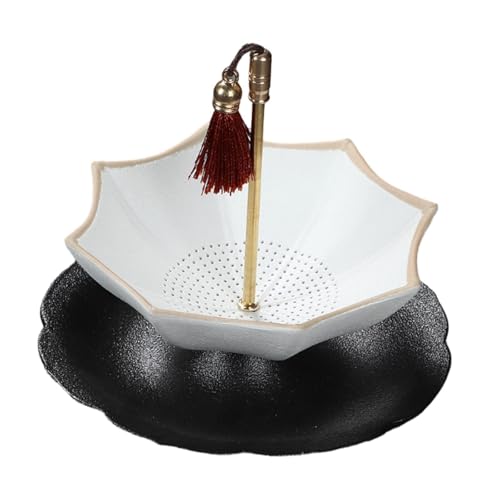 Passoire à thé en forme de parapluie infuseur blanc de table - 2