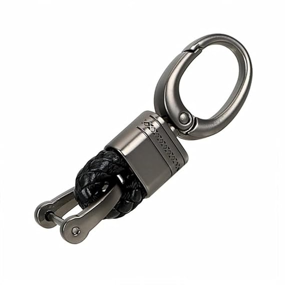 Dhruva Sales Premium Universal Car & Bike Key Holder Handwoven Key Chain Alloy Keyring(Lather)
