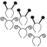 obmwang 6 Pack Butterfly Antenna Velvet Bug Headband and Pom-Pom Boppers Bee Headband for Halloween Party Costume Cosplay Accessory, Two Styles
