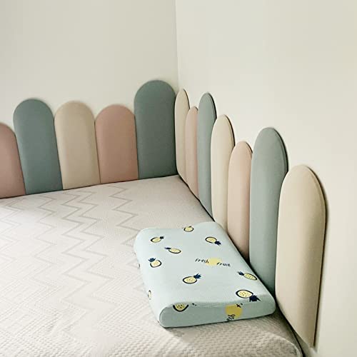 Wiging 3D Anti-Collision Wall Padding For Kids, 20X50Cm Peel And Stick Waterproof Wall Cushion, Easy To Install Wall Stickers For Home Background Decor (Color : Orange, Size : 2Pcs) #TOP2