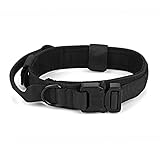 Material de nailon duradero: el collar táctico para perro está hecho de material de nailon 1000D de calidad con costuras limpias y acolchado suave, duradero y resistente al desgaste. Nuestro collar militar para perro está forrado para evitar rozaduras en la piel y el cabello de tu perro con un ajuste cómodo. Diseñado con doble cierre: hebilla de metal pesado y calcomanía mágica, es estable y firme.