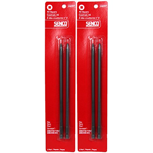 Senco EA0301#2 Square Bits - Duraspin Technology Integrated Auto-Feed Screw System (2-2 Packs)