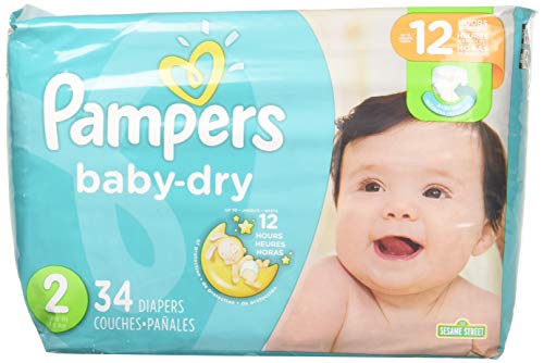 Pampers Baby Dry Diapers, Size 2, 34 Count