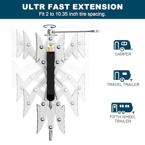 Image of RV X Chocks Wheel Stabilizer for Travel Trailers, RV X-Shaped Wheel Chocks
