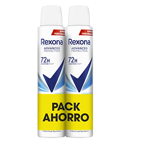 Rexona Desodorante Aerosol Advance Protection Cotton Dry 72h para mujer 2x200ml Cover