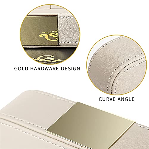 SANZIE-Luxury-Leather-Tray-Desktop-Storage-Catchall-Organizer-Decorative-Tray-for-Entryway-Table-to-Hold-Jewelry-Watch-Cosmetics-Keys-Phone-Wallet-Home-Office-Accessories-Grey