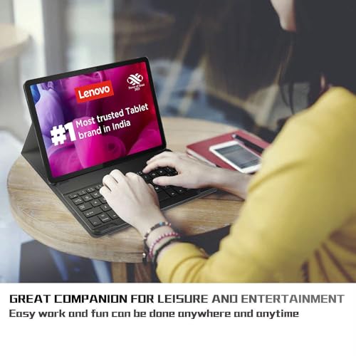 Image of HOM Tri-Fold Wireless Bluetooth Keyboard with Detachable Tablet Case Cover for Lenovo Tab M11 Tablet 11 inch - Black