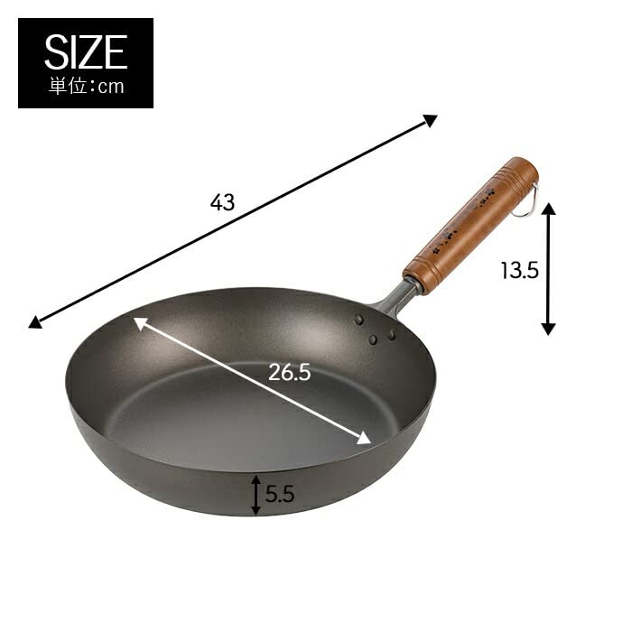 純チタン フライパン 26cm チタン フライパン 26cm - 調理器具のSHOKUBI