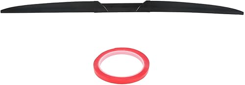 Qiilu Alerón universal del alerón, ala del alerón trasero 52.76 pulgadas de goma del tronco de la tapa del maletero del alerón del ala del alerón de