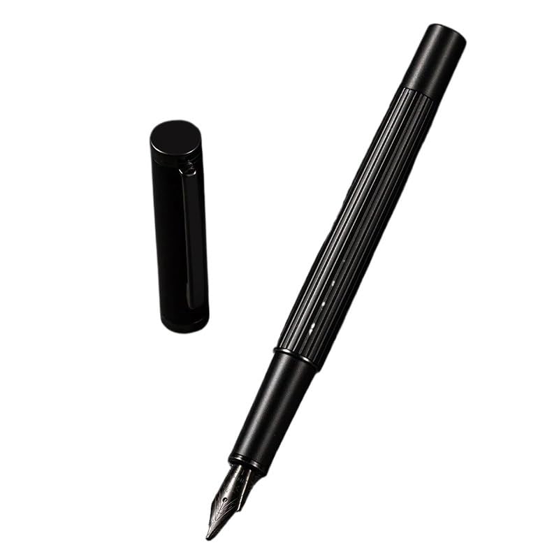 Stylo-plume de luxe en métal Mer Noire avec plume M élégante pour signature de prestige