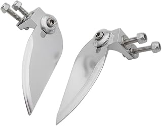 1Pair CNC Matel Boat Model Turn Fins 55mmx21mm for 30-70cm Long RC Racing Boat Speed Mono