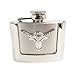 Produktbild Westernwear-Shop Gürtelschnalle Flask Stier 2oz (60 ml) - Enthält einen Flachmann mit dem Design Stier Gürtelschnalle Gürtelschließe Western Belt Buckle Westerngürtelschnalle Rodeo Vintage Silber