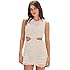 Seashell Embroidery Pearl Mini Dress