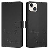 Mosoris Cover per iPhone 15 Plus Custodia Portafoglio a Libro in Pelle Flip Cover con Porta Carte TPU Anticaduta contro graffi Vintage Case Nero