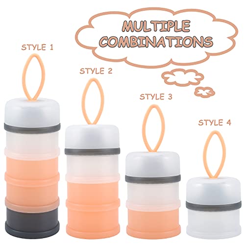 Image of Accmor Baby Formula Dispenser On The Go, Stackable Formula Dispenser Formula Container to Go, Non-Spill Portable Milk Powder Kids Snack Storage Container, BPA Free