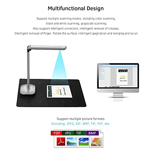 yeacher F50 dobrável HD de alta velocidade livro USB Scanner de câmera de documento de imagem 15 Meg