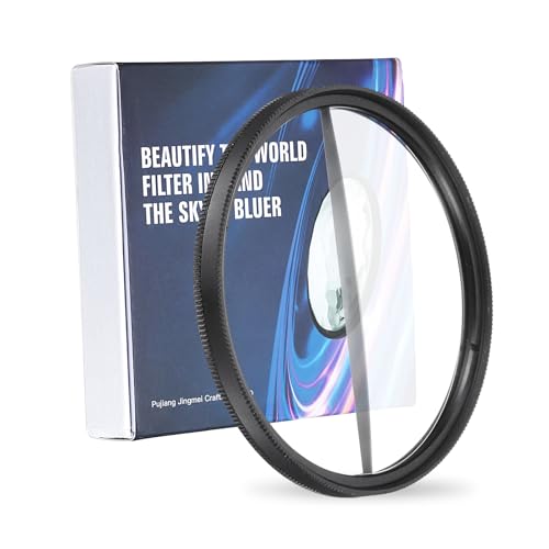 PATIKIL 67 mm Split Diopter Filter, Prism Split Diopter Lens Half Blur Effects Filters Foreground Blur Lens with Cleaning Cloth for DSLR Accessory, Black by PATIKIL - Used condition - CA$18.03