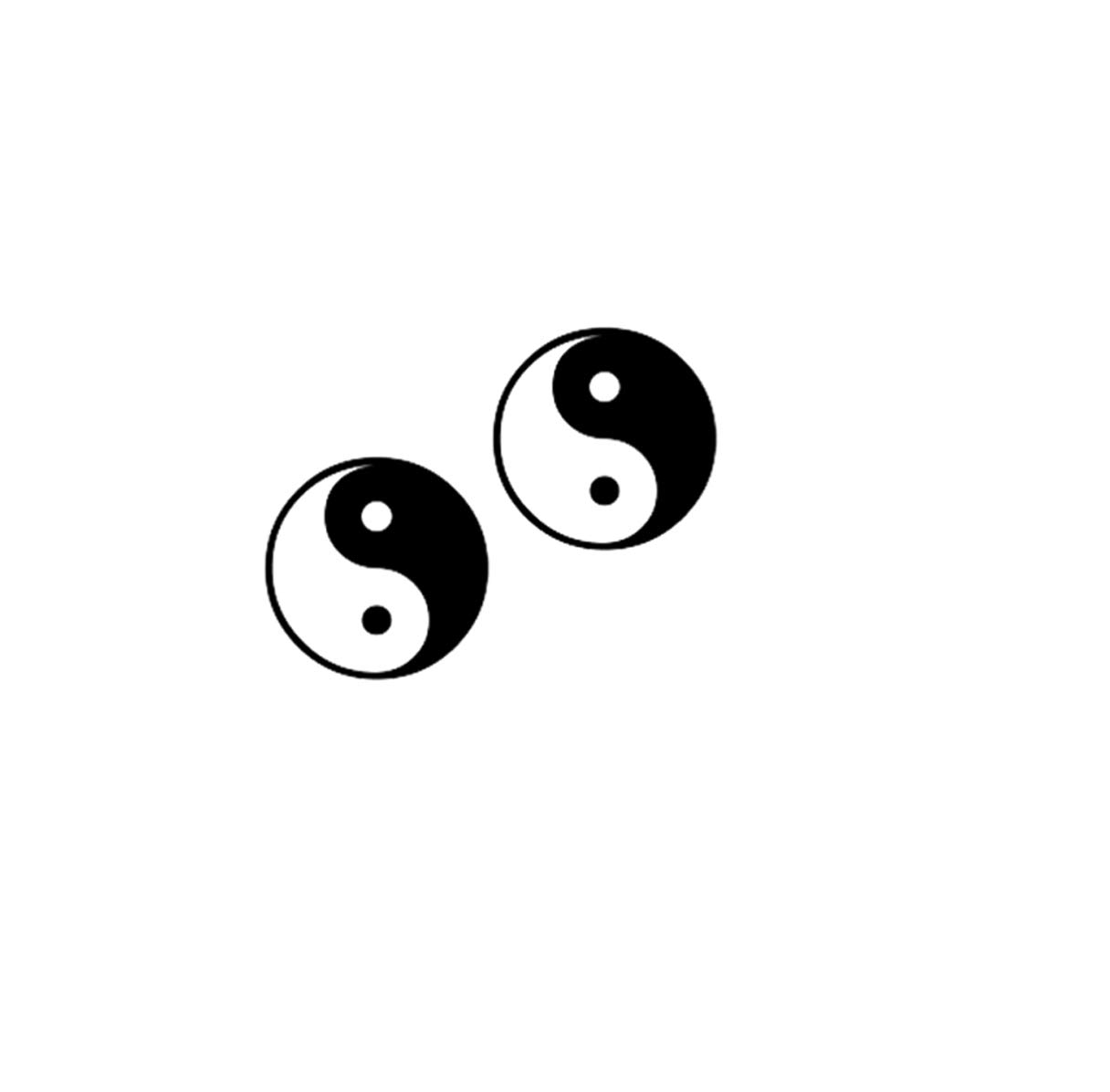 Vinilo adhesivo Yin y Yang NOK de 2.5 pulgadas color negro de alta adherencia para furgonetas