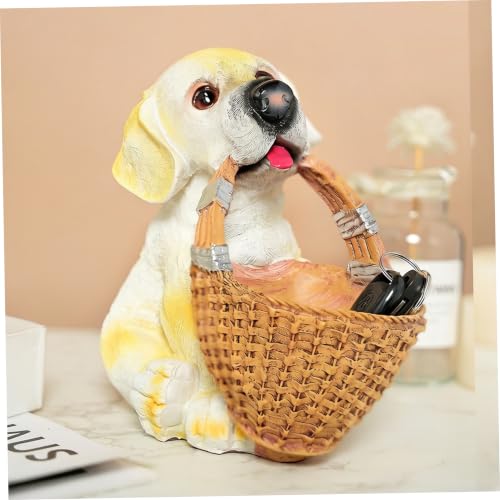 Cuenco para llaves de labrador con cesta para mesa de entrada 5