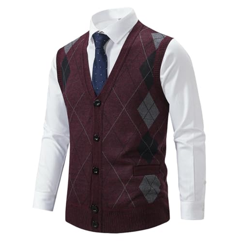 Gilet en tricot cachemire homme haut de gamme col V épais vêtement chaud hiver doux