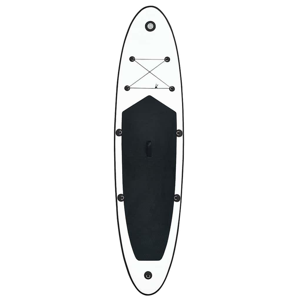 vidaXL Ensemble de Planches SUP Gonflables Planche à Rame Pagaie Surf Increvable Résistant aux UV Noir et Blanc