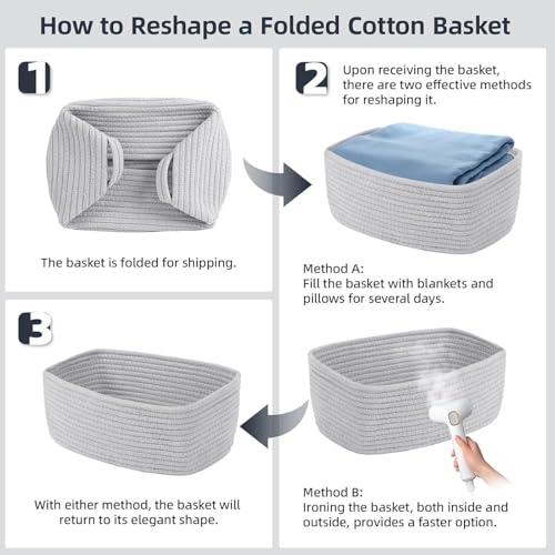 Panier pour bébé en coton pour ranger les couches facilement