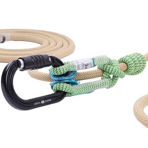 Image of RNA Ice Positioning Lanyard System - 4pc Set with 12ft Tritech Rope, Revo Ice Pulley, 28 inch Ocean Hitch Cord, and Omega Pacific Raider Carabiner - Made in USA