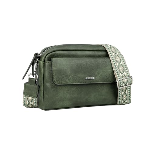 Gladdon sac bandouliere femme, petit sacoche femme bandoulière, sac à main en cuir léger et imperméable avec bandoulière amovible pour un usage quotidien