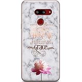 Mertak Clear Phone Case Compatible with LG Stylo 6 5 4 K61 K51S K41S K30 K20 Q70 Q60 Galatians 1:15 Bible Verse TPU Slim Gold Flexible Silicone Quote Protective Christian Marble Cover Lightweight