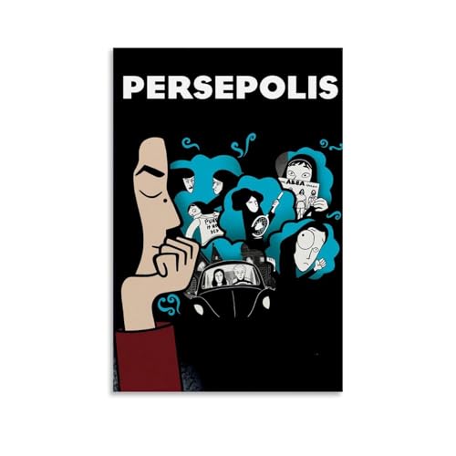 URAUIH Persepolis - Poster cinematografico, camera da letto, soggiorno, poster artistico da parete, 50 x 75 cm, stile senza cornice