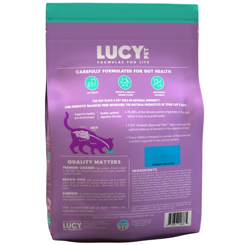 Lucy Pet Products Pet Chicken, Brown Rice & Pumpkin, Lid Cat Food 4Lb #TOP1