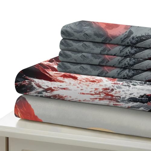 Housse de couette montagne avec zip invisible pour changer votre lit sans effort