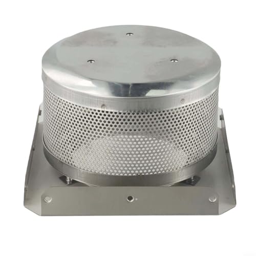 Hosrivae 304 Stahl Emitter Bildschirm und Basis 4- seitige Pyramiden- Terrassenheizungen, 17, 8 cm Ersatz- Brennnetz mit 3 Löchern, Silber (7 cm)