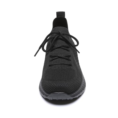 Image of Bernal Black Sneakers for Women Walking Shoes Non Slip Lightweight Casual Breathable Tennis Shoes Work Travel