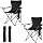 Damei century Silla plegable para camping FSY-2-Black paquete de 2 miniatura 1
