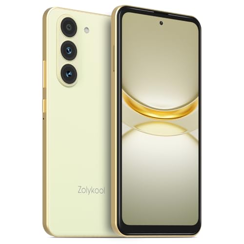 Zolykool A1, 4G Android Phone, 6.6 Inch Screen, Face Unlocked Phones, Unlocked for T-Mobile, 32GB Android 14 Smartphones, 3GB RAM Cell Phone, Octa-Core Dual SIM, 2025, Gold