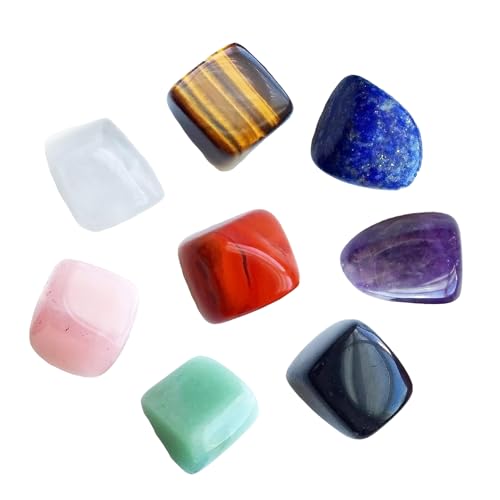 FortuneGlobe Piedras curativas naturales para chakras，7chakras cristales curativos de energía y reiki para meditación, concentración, crecimiento espiritual