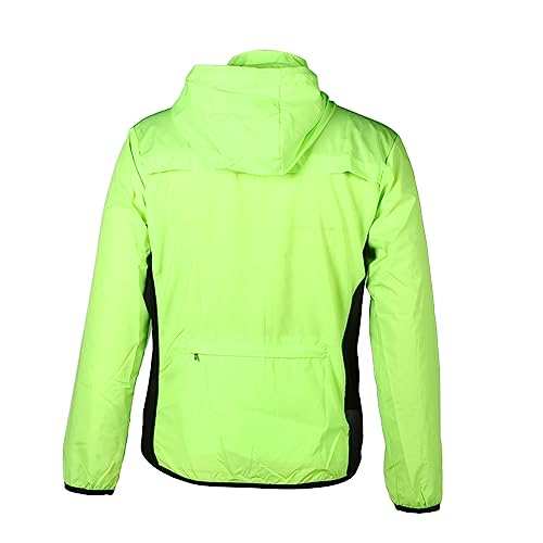 Casaco de Manga Comprida Resistente Ao Vento Verde Fluorescente à Prova d'água Ao Ar Livre Blusão R