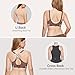 OEAK Women Seamless Bra No Underwire Push Up Anti Sagging Bralettes Everyday Tshirt Supportive Racerback Bra L Coffee