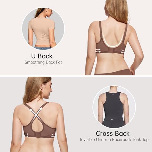 Image of OEAK Women Seamless Bra No Underwire Push Up Anti Sagging Bralettes Everyday Supportive Racerback Bras (32A to 40D /42B)