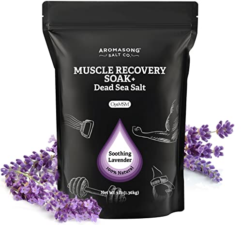 Aromasong Muscle Recovery Bath Soak 3 Lb- With Pure Dead Sea Salt, Optimsm, Magnesium Flakes & Essential Oils For Post Workout Soreness - Made In Usa - Bath Salt For Pain Relief. #TOP18