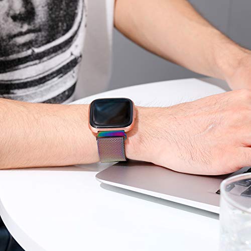 Faliogo metalen band compatibel met Fitbit Versa band/Fitbit Versa 2 band, roestvrijstalen vervangende polsband… - Image 5